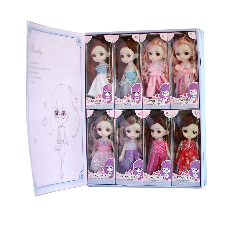 959 caja con 8 pcs muñeca con vertido
