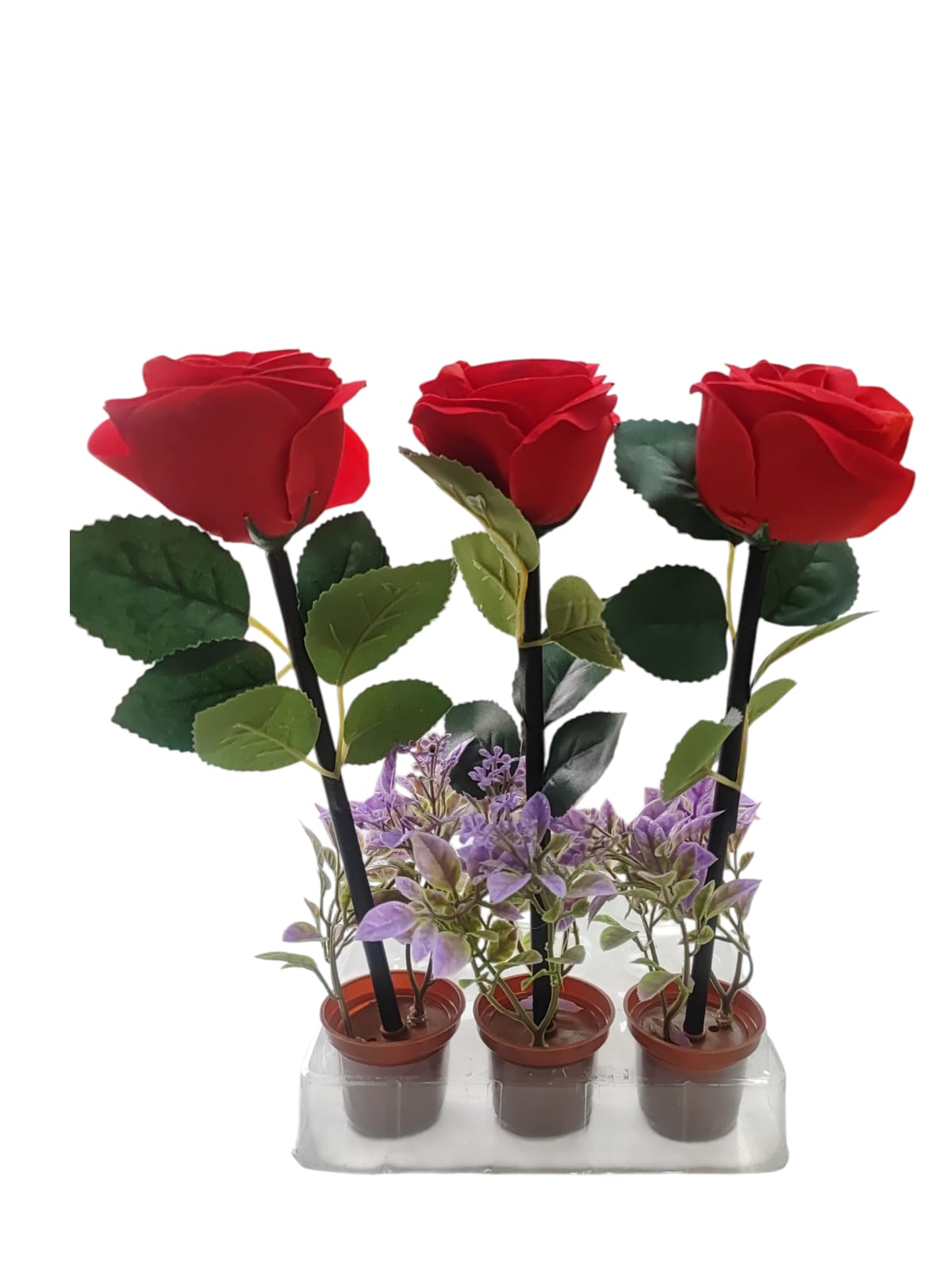 1032 lapiz tipo rosa rojo *12 pcs
